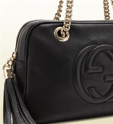 gucci black soho bag price|Gucci soho shoulder bag black.